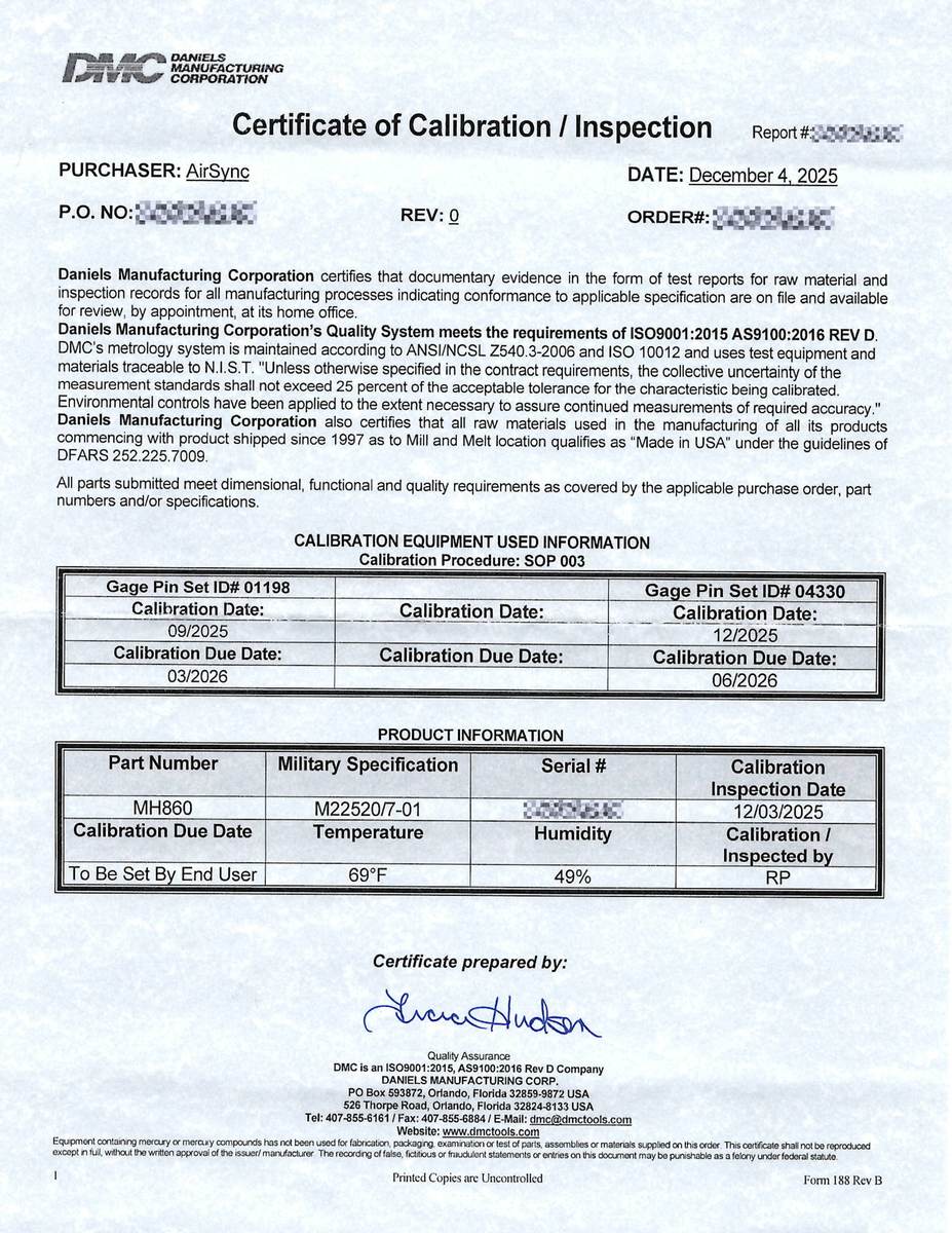 DMC MH860 - Calibrated 3